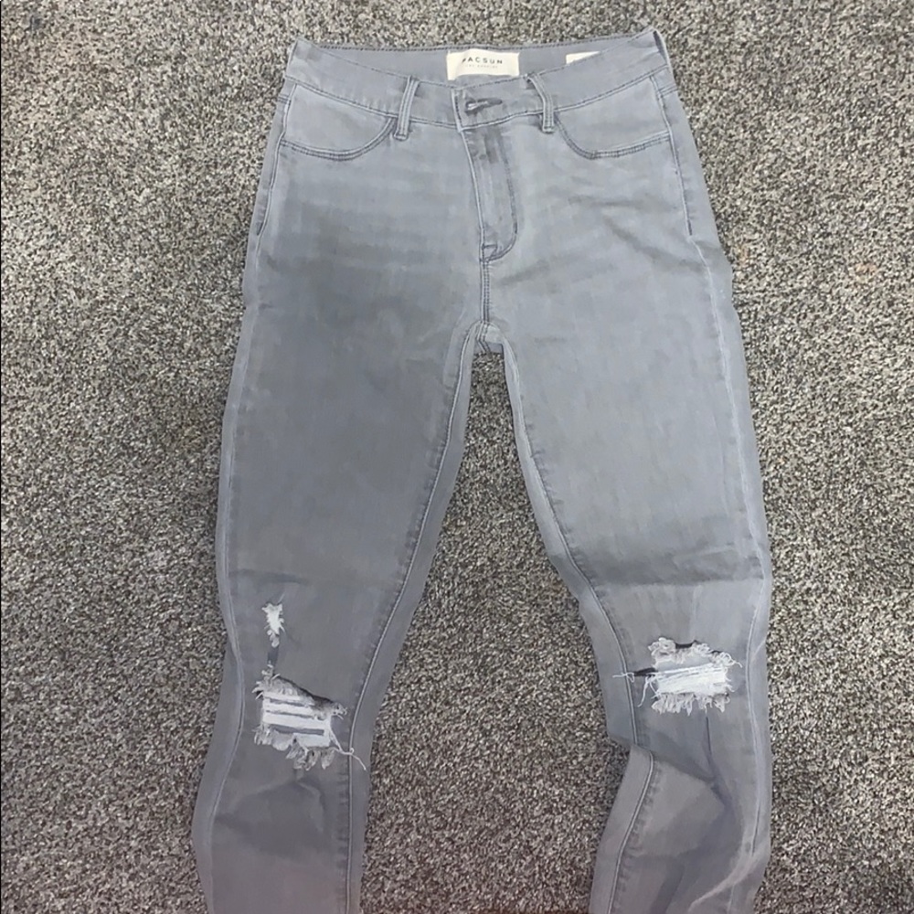 Pacsun ripped gray jeans